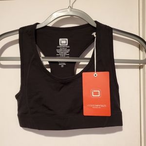 NWT IO Merino Sports Bra, Black Medium